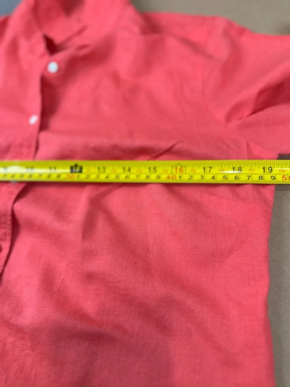 J.Crew Perfect Shirt Women’s Size 10 Coral Linen Cotton Button-Up Top
